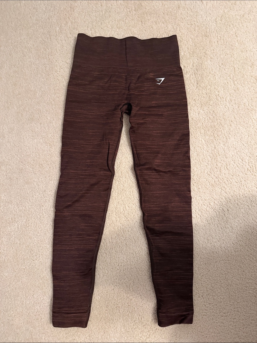 Gymshark Marled Chocolate Brown Performance Leggings
